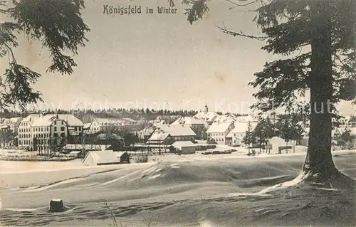 AK / Ansichtskarte Koenigsfeld_Schwarzwald Winterpanorama Koenigsfeld Schwarzwald