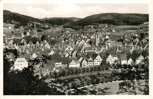 AK / Ansichtskarte Nagold Panorama Blick vom Schlossberg Schwarzwald Nagold