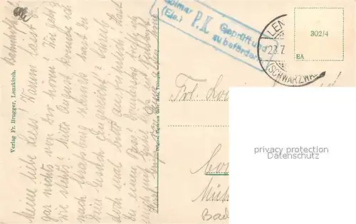 AK / Ansichtskarte Lenzkirch Panorama Schwarzwald Stempel geprueft Lenzkirch