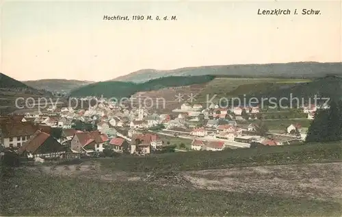 AK / Ansichtskarte Lenzkirch Panorama mit Blick zum Hochfirst Schwarzwald Lenzkirch