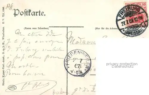 AK / Ansichtskarte Freiburg_Breisgau Kaiserstrasse Brunnen Freiburg Breisgau