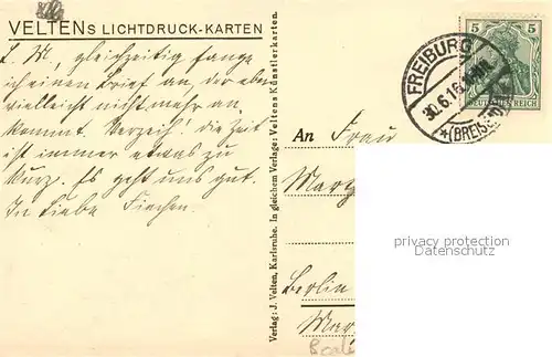 AK / Ansichtskarte Freiburg_Breisgau Muenster Suedliche Fassade des Querschiffs Veltens Lichtdruck Ansichtskarten Freiburg Breisgau