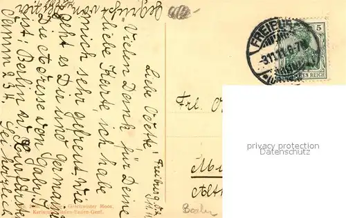 AK / Ansichtskarte Freiburg_Breisgau Partie am Waldsee Freiburg Breisgau