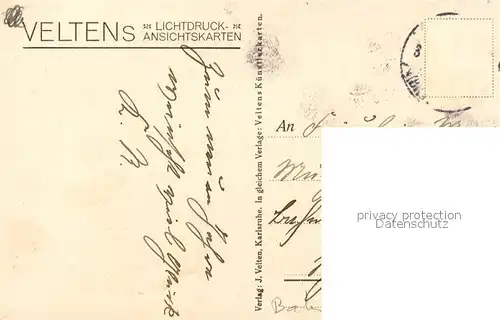 AK / Ansichtskarte Freiburg_Breisgau Schwabentorbruecke Albertus Magnus Statue Veltens Lichtdruck Ansichtskarten Freiburg Breisgau