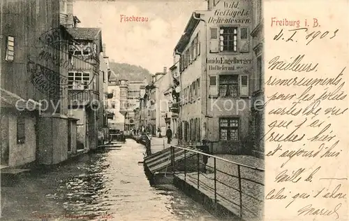 AK / Ansichtskarte Freiburg_Breisgau Fischerau Altstadt Freiburg Breisgau