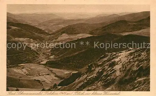 AK / Ansichtskarte Belchen_Baden Landschaftspanorama Blick ins kleine Wiesental Schwarzwald Belchen_Baden