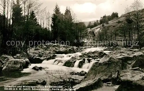 AK / Ansichtskarte Baiersbronn_Schwarzwald Partie an der Murg Baiersbronn Schwarzwald