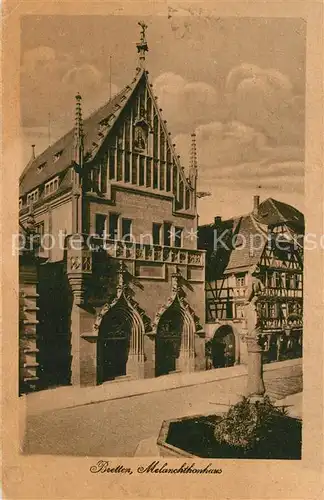 AK / Ansichtskarte Bretten_Baden Melanchthonhaus Historisches Gebaeude Bretten_Baden
