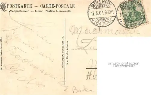 AK / Ansichtskarte Badenweiler Ansicht von Norden mit Burgruine Kurort im Schwarzwald Badenweiler