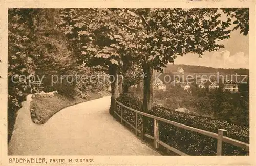 AK / Ansichtskarte Badenweiler Partie im Kurpark Kurort im Schwarzwald Badenweiler