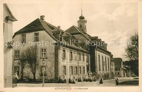 AK / Ansichtskarte Koenigsfeld_Schwarzwald Kirchensaal Kurort im Schwarzwald Koenigsfeld Schwarzwald
