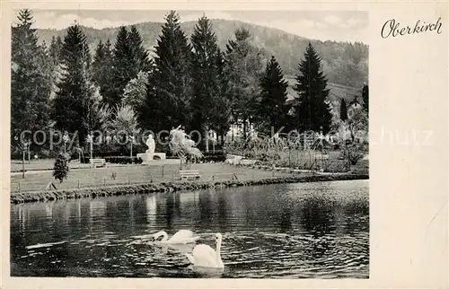 AK / Ansichtskarte Oberkirch_Baden Schwanenteich Park Oberkirch_Baden