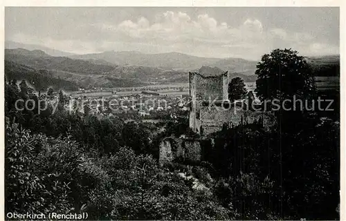 AK / Ansichtskarte Oberkirch_Baden Panorama Renchtal Blick von der Burgruine Oberkirch_Baden
