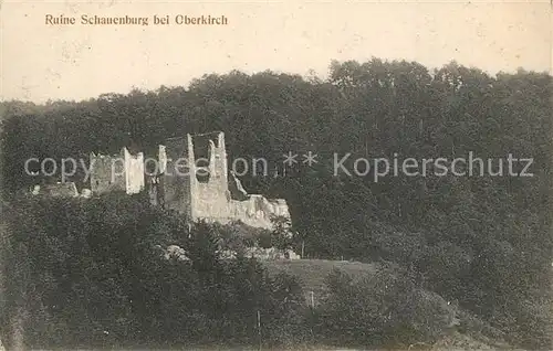AK / Ansichtskarte Oberkirch_Baden Burgruine Schauenburg Oberkirch_Baden