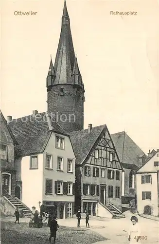 AK / Ansichtskarte Ottweiler Rathausplatz Ottweiler