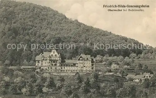 AK / Ansichtskarte Oberweiler_Badenweiler Friedrich Hilda Genesungsheim Schwarzwald Oberweiler_Badenweiler