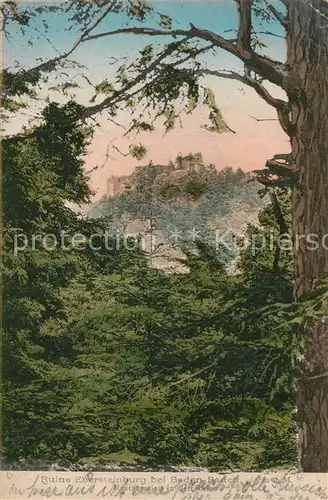 AK / Ansichtskarte Baden Baden Ruine Ebersteinburg Schwarzwald Baden Baden