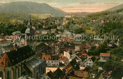 AK / Ansichtskarte Baden Baden Panorama Blick vom Neuen Schloss Schwarzwald Baden Baden