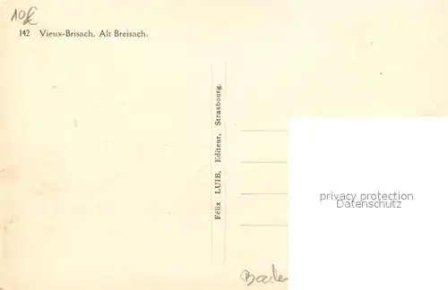 AK / Ansichtskarte Vieux_Brisach Altstadt mit Muenster Vieux Brisach