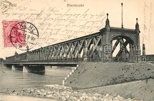 AK / Ansichtskarte Kehl_Rhein Rheinbruecke Kehl_Rhein