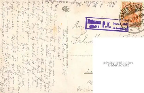 AK / Ansichtskarte Baden Baden Drahtseilbahn auf den Merkur Kuenstlerkarte Stempel geprueft Baden Baden