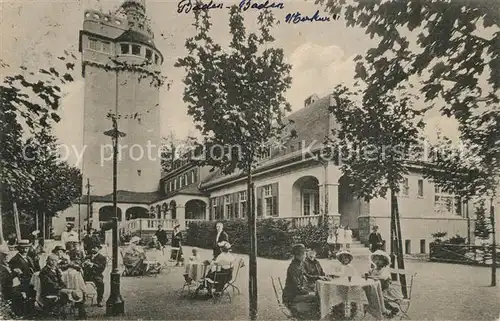 AK / Ansichtskarte Baden Baden Merkur Restaurant Terrasse Baden Baden