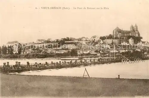 AK / Ansichtskarte Vieux_Brisach Pont de Bateaux sur le Rhin Vieux Brisach