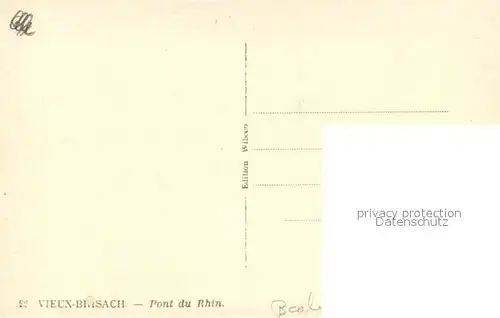 AK / Ansichtskarte Breisach_Rhein Schiffsbruecke Blick zum Muenster Breisach Rhein