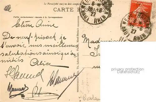 AK / Ansichtskarte Vieux_Brisach Rheinufer Schiffsbruecke Blick zum Muenster Vieux Brisach