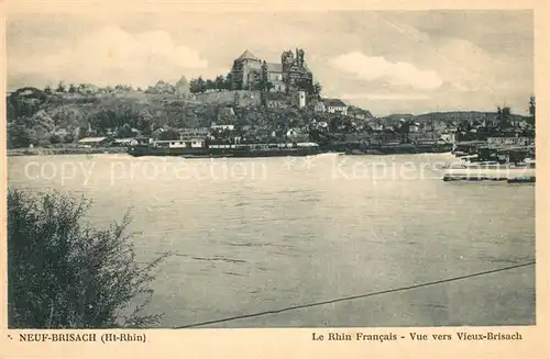 AK / Ansichtskarte Neuf Brisach Le Rhin Francais vue vers Vieux Brisach Neuf Brisach