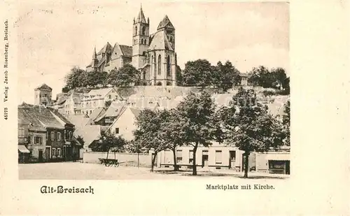 AK / Ansichtskarte Alt_Breisach_Rhein Marktplatz mit Kirche Muenster Weltpostverein 