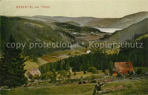 AK / Ansichtskarte Baerental_Feldberg Panorama Blick zum Titisee Baerental Feldberg