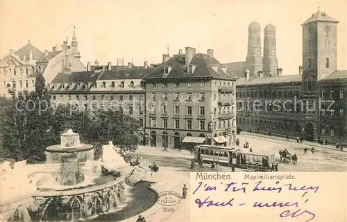 AK / Ansichtskarte Muenchen Maximiliansplatz Muenchen