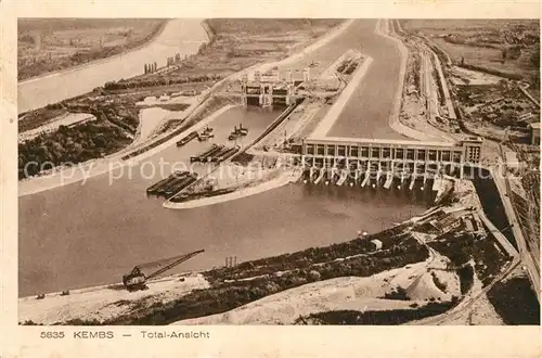 AK / Ansichtskarte Kembs_Elsass Fliegeraufnahme Kembs Elsass