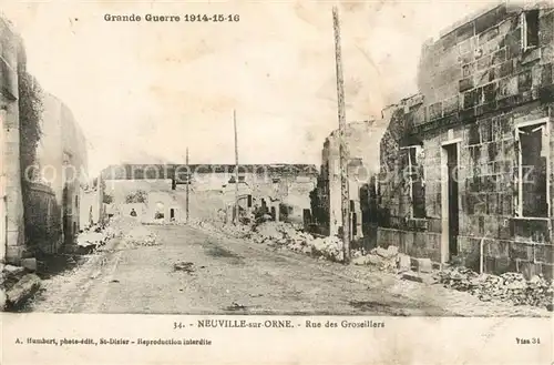 AK / Ansichtskarte Neuville sur Touques La Guerre de 1914 Rue des Groseillers Neuville sur Touques