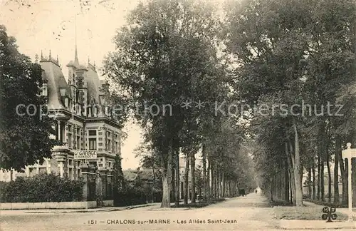 AK / Ansichtskarte Chalons sur Marne_Ardenne Les Allees Saint Jean Chalons sur Marne Ardenne