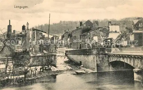 AK / Ansichtskarte Longuyon nach Zerstoerung in WK1 Longuyon
