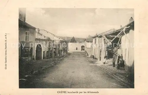 AK / Ansichtskarte Crevic bombarde par les Allemands Crevic