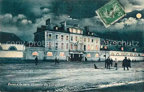 AK / Ansichtskarte Rennes_Ille et Vilaine Caserne du Colombier la nuit 