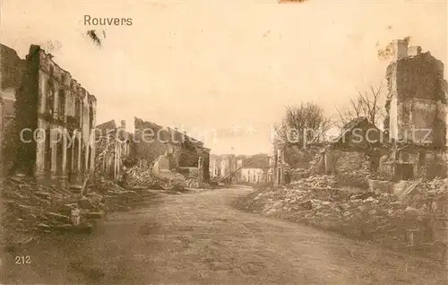 AK / Ansichtskarte Rouves Zerstoertes Dorf in WK1 Rouves