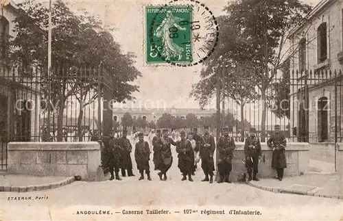 AK / Ansichtskarte Angouleme Caserne Taillefer 107me regiment d Infanterie Angouleme