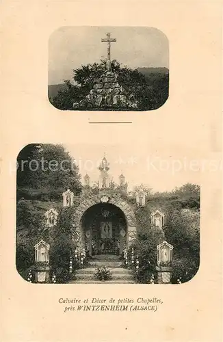 AK / Ansichtskarte Wintzenheim_Colmar Calvaire et Decor de petites Chapelles Wintzenheim Colmar