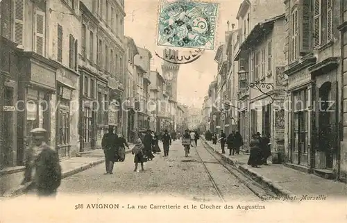 AK / Ansichtskarte Avignon_Vaucluse La rue Carretterie et le Clocher des Augustins Avignon Vaucluse