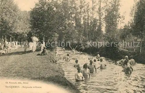 AK / Ansichtskarte Sainte Gemmes Baignade militaire Sainte Gemmes