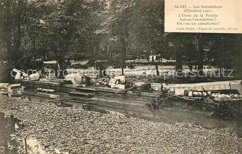AK / Ansichtskarte Alais Les Inondations dOctobre 1907 lOasis de la Prairie Alais