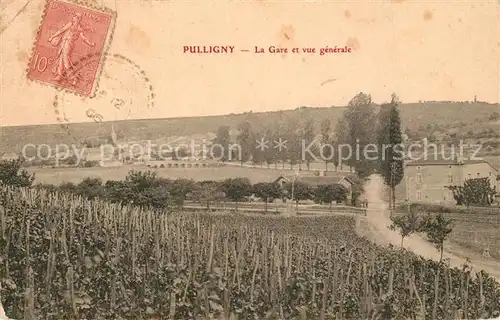 AK / Ansichtskarte Pulligny La Gare et vue generale Pulligny