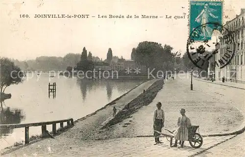 AK / Ansichtskarte Joinville le Pont Les Bords de la Marne Le quai Joinville le Pont