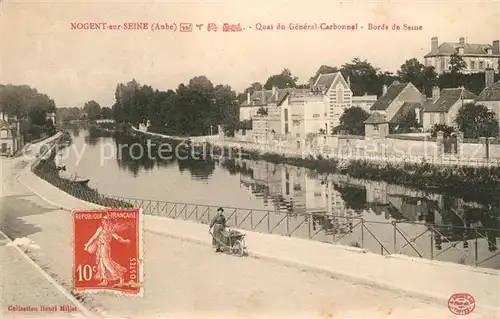 AK / Ansichtskarte Nogent sur Seine Quai du General Carbonnel Bords de Seine Nogent sur Seine