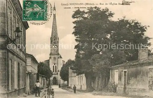 AK / Ansichtskarte Soussans Rue de lEglise St Hilaire Soussans