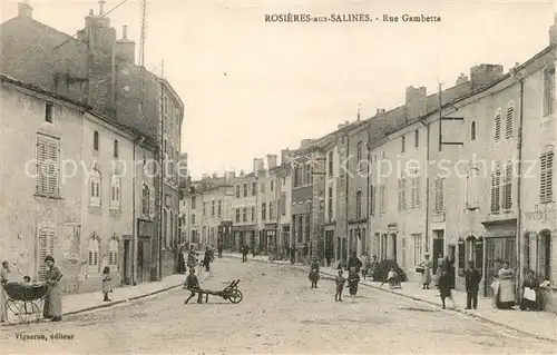 AK / Ansichtskarte Rosieres aux Salines Rue Gambetta Rosieres aux Salines